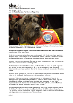 HELFER: Hunde im Rettungs-Einsatz