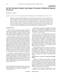 On the Structural Analysis and Seismic Protection