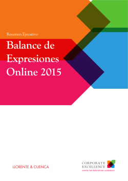 Descarga el informe ejecutivo - Barometro de Expresiones Online
