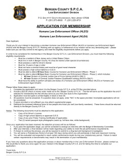 Application for Membership to the Law Enforcement Division