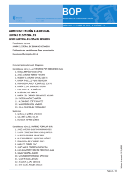 ADMINISTRACIÃN ELECTORAL - Elecciones Locales 2015