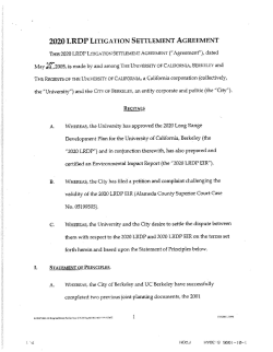 City-UC LRDP Settlement - The Council of Neighborhood Associations