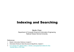 Indexing and Searching