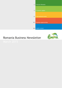 Romania Business Newsletter March 2015