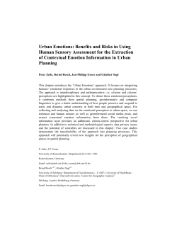 Urban Emotions: Benefits and Risks in Using Human