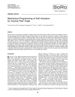 Mechanical Programming of Soft Actuators by Varying Fiber Angle