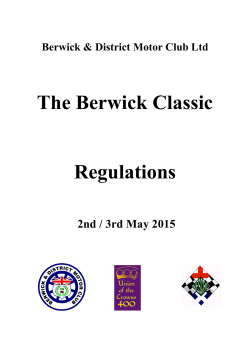 The Berwick Classic Regulations