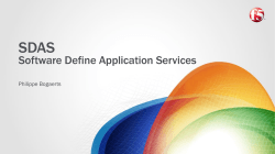 Software Define Application Services