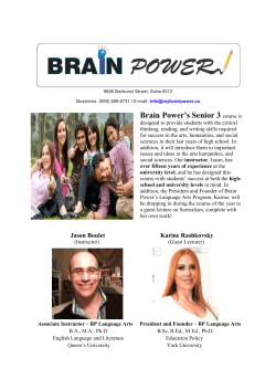 Brain Power`s Senior 3 course is