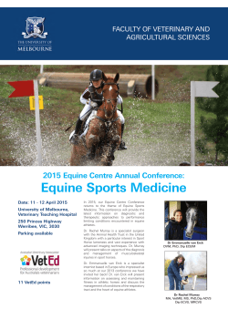 Equine Sports Medicine