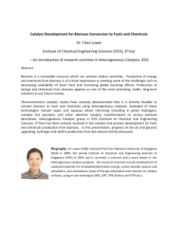 Dr. Chen Luwei - BioEnergy Society of Singapore