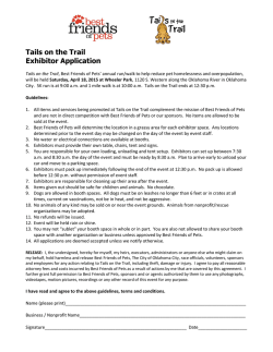 Tails on the Trail Exhibitor Application