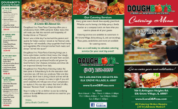 Catering Menu - Doughboys Pizza, Pasta and Catering