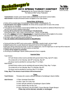 2015 SPRING TURKEY CONTEST