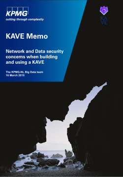 Network and Data security concerns when building and using a KAVE
