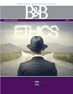 Bench & Bar Magazine - Kentucky Bar Association