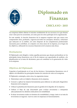 Diploma de EspecializaciÃ³n en Finanzas