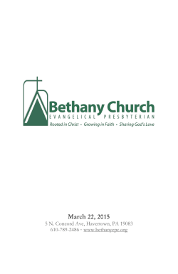 Notes - Bethany EPC