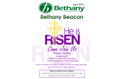 April 2015 Beacon.pub - Bethany Lutheran Church