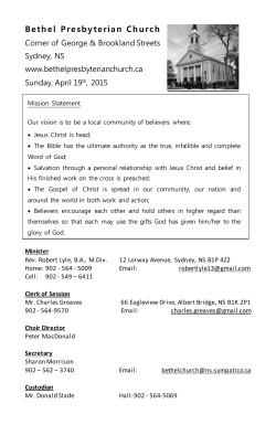 April 19, 2015 - Bethel Presbyterian Church