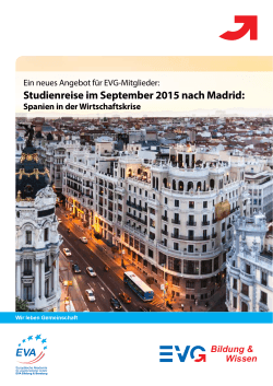 Studienreise im September 2015 nach Madrid: