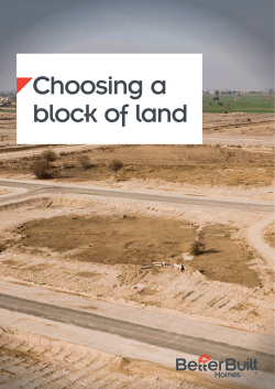 Choosing a block of land