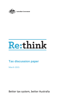 Tax discussion paper