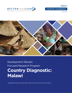 Country Diagnostic: Malawi - The Better Than Cash Alliance
