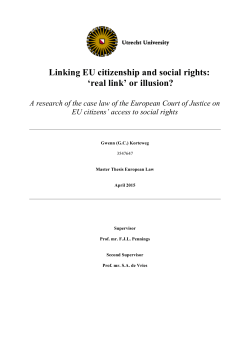 Linking EU citizenship and social rights: `real link` or