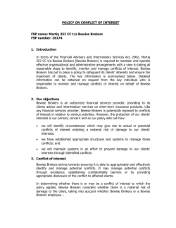 CONFLICT OF INTERESTS