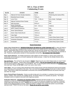 B.F.A. Class of 2015 Culminating Events