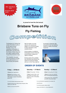2015 Brisbane Tuna on Fly Registration