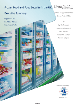 Frozen Food and Food Security in the UK