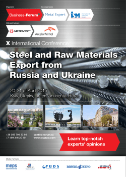 Steel and Raw Materials Export from Russia and Ukraine Steel and