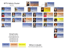 BFTV Admin Cluster Email Lists: When in doubt: