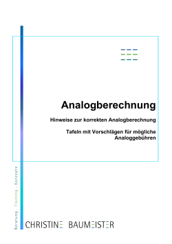 Berechnung von Leistungen, die nicht in der GOZ enthalten sind