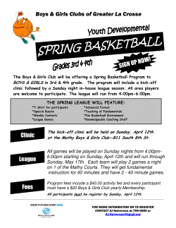 3rd-4th Grade Spring Basketball Flyer 2015