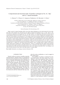 Compositional and structural study of partially exchanged on Na+