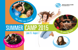 SUMMER CAMP 2015 - Boys & Girls Clubs of Sonoma Valley
