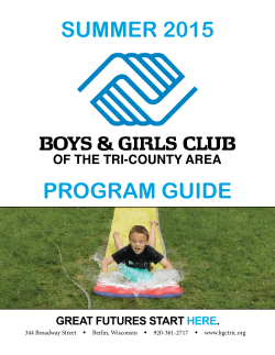 Summer Program Guide - Boys & Girls Club of the Tri