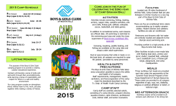 Camp GB Brochure 2015 - Boys & Girls Clubs of Wichita Falls