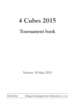 4 Cubes 2015 Tournament book
