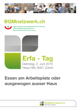 Erfa - Tag - BGMnetzwerk.ch