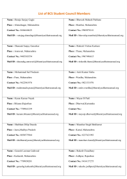 List of BCS Student Council Members