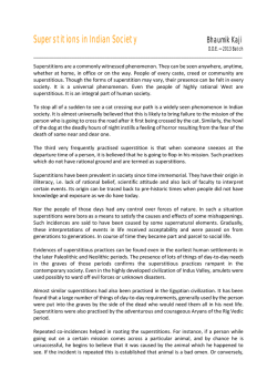 Superstitions in Indian Society