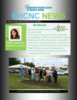 BHCNC NEWS - Behavioral Health Center of Nueces County