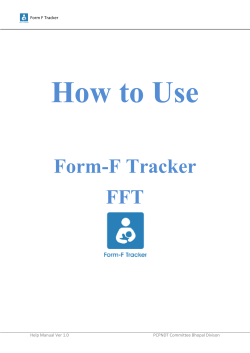Form-F Tracker FFT - Bhopal