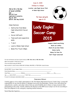 Lady Eagles` Soccer Camp 2015