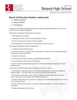 Board of Education Student Ambassador