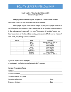 ELF Employer Support Form